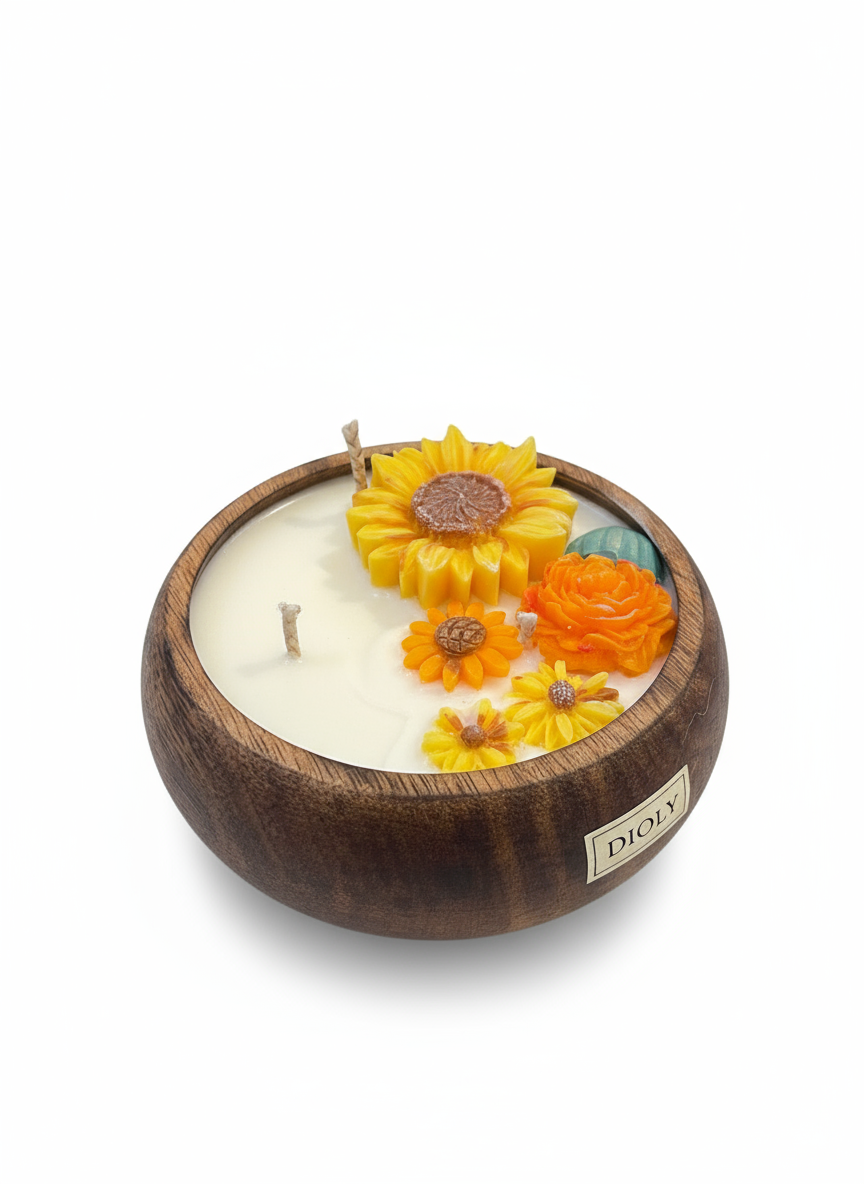 Sunflower Bloom Wooden Dough