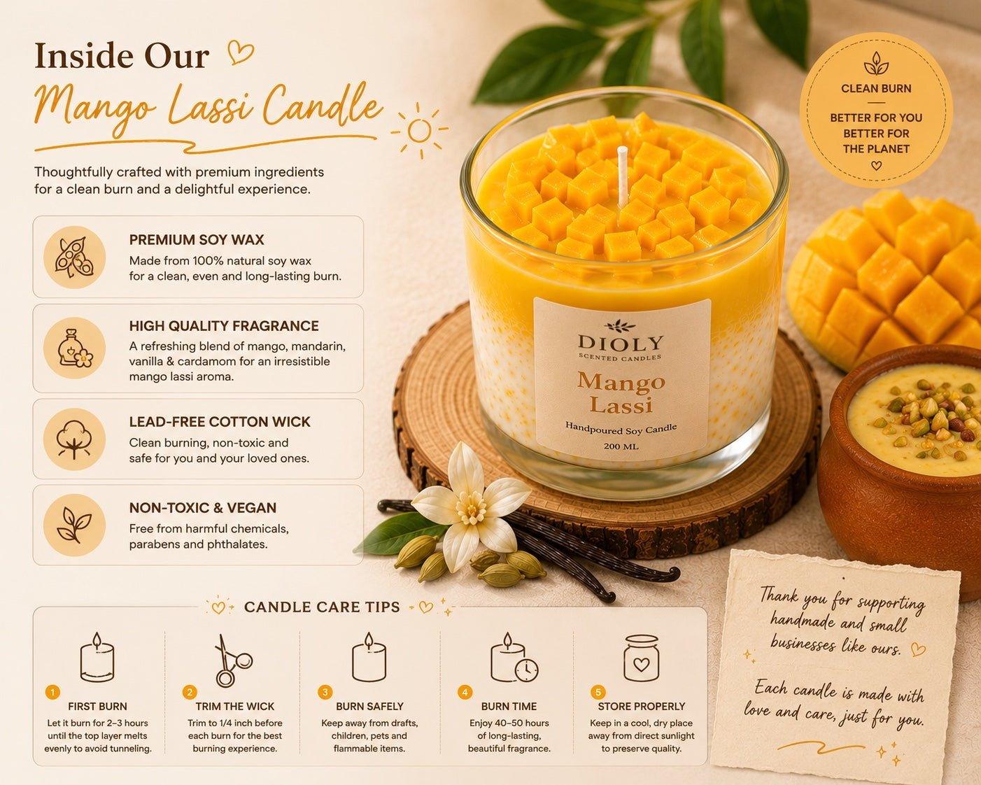 Mango Lassi Candle - Dioly