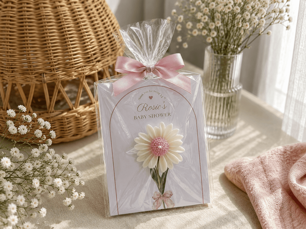 Personalized Daisy Candle Return Favors | Handmade Floral Guest Gifts for Weddings, Baby Showers & Special Events - Dioly