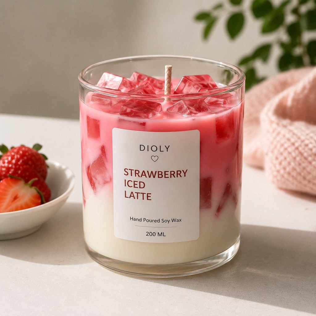 Strawberry Latte Candle - Dioly