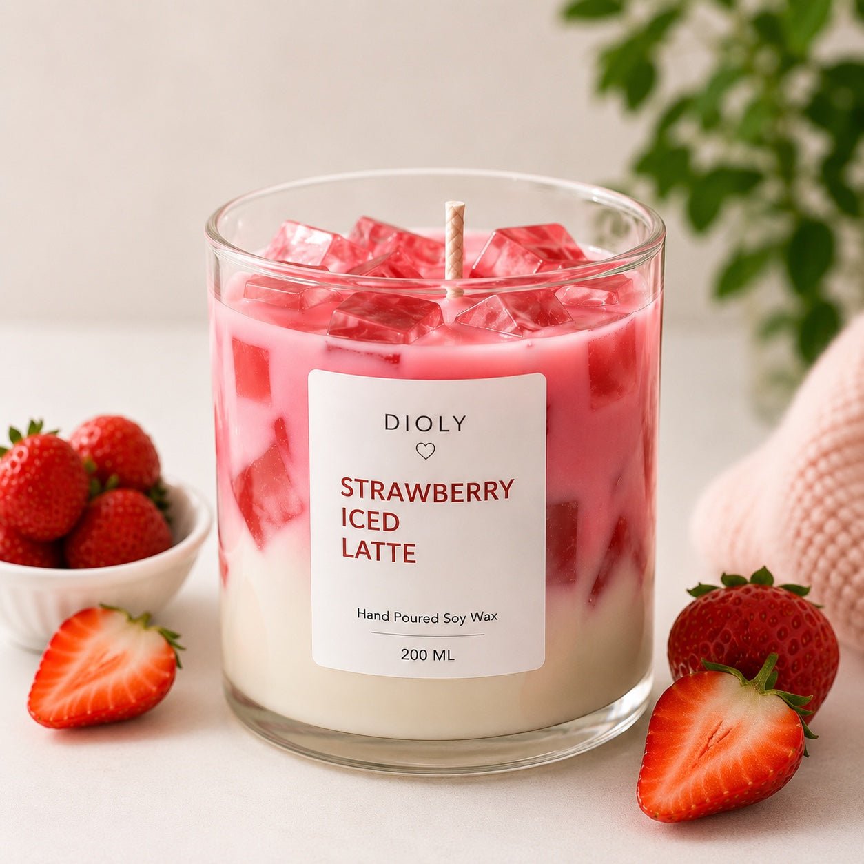 Strawberry Latte Candle - Dioly